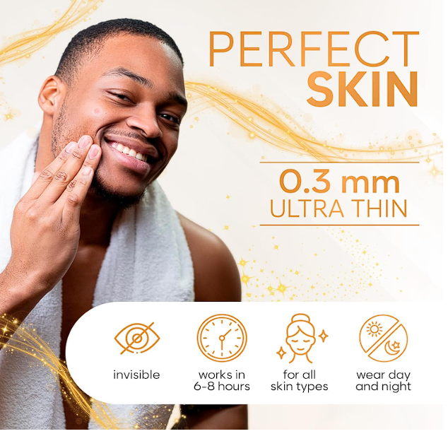 "AURAE Pimple Patches, 128 Count Variety Pack — Invisible Acne Spot Treatment, 6 Mixed Sizes for Face & Blackheads, Hydrocolloid, Hypoallergenic, Drug-Free"